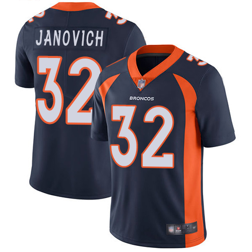 Men Denver Broncos 32 Andy Janovich Navy Blue Alternate Vapor Untouchable Limited Player Football NFL Jersey